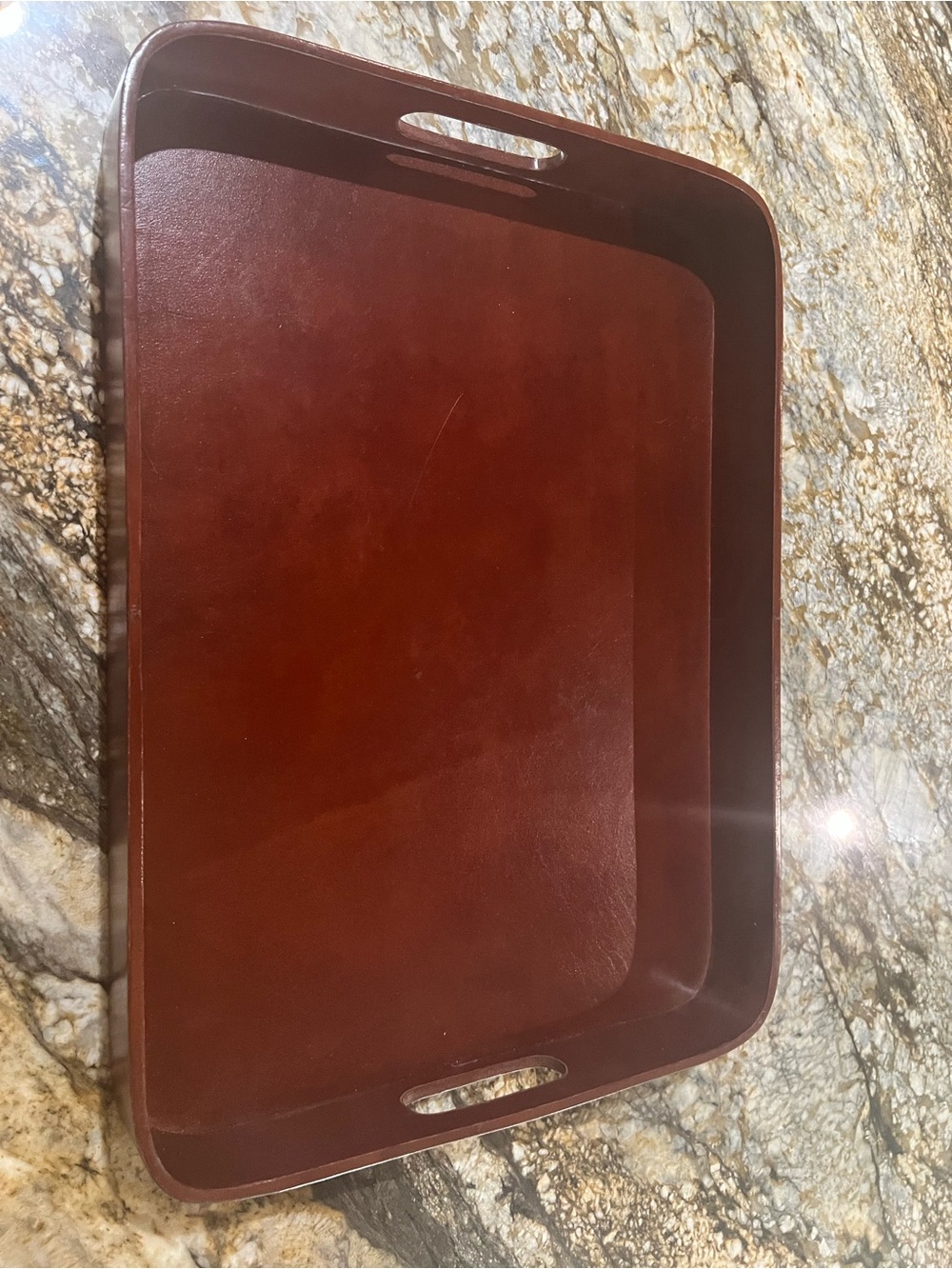 Mark & Graham Leather Serving Tray NWOT!! - Picture 3 of 5